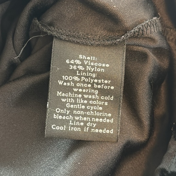 Rock & Republic Black Top Burn Out Velvet Gathered Neck Dark Whimsigoth Y2K M - Picture 7 of 9